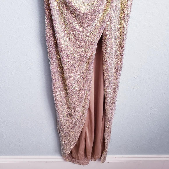 Baltic Born Melania Sequin High Slit Gown - Picture 3 of 6